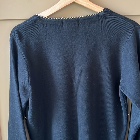 Vintage CB Collections Sz M Black Embellished Christmas Sweater Cardigan - Picture 8 of 8